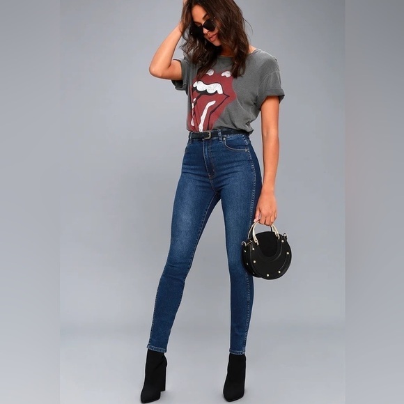 Rollas Eastcoast Ankle Medium Wash High-Waisted Skinny Jeans - Picture 16 of 16